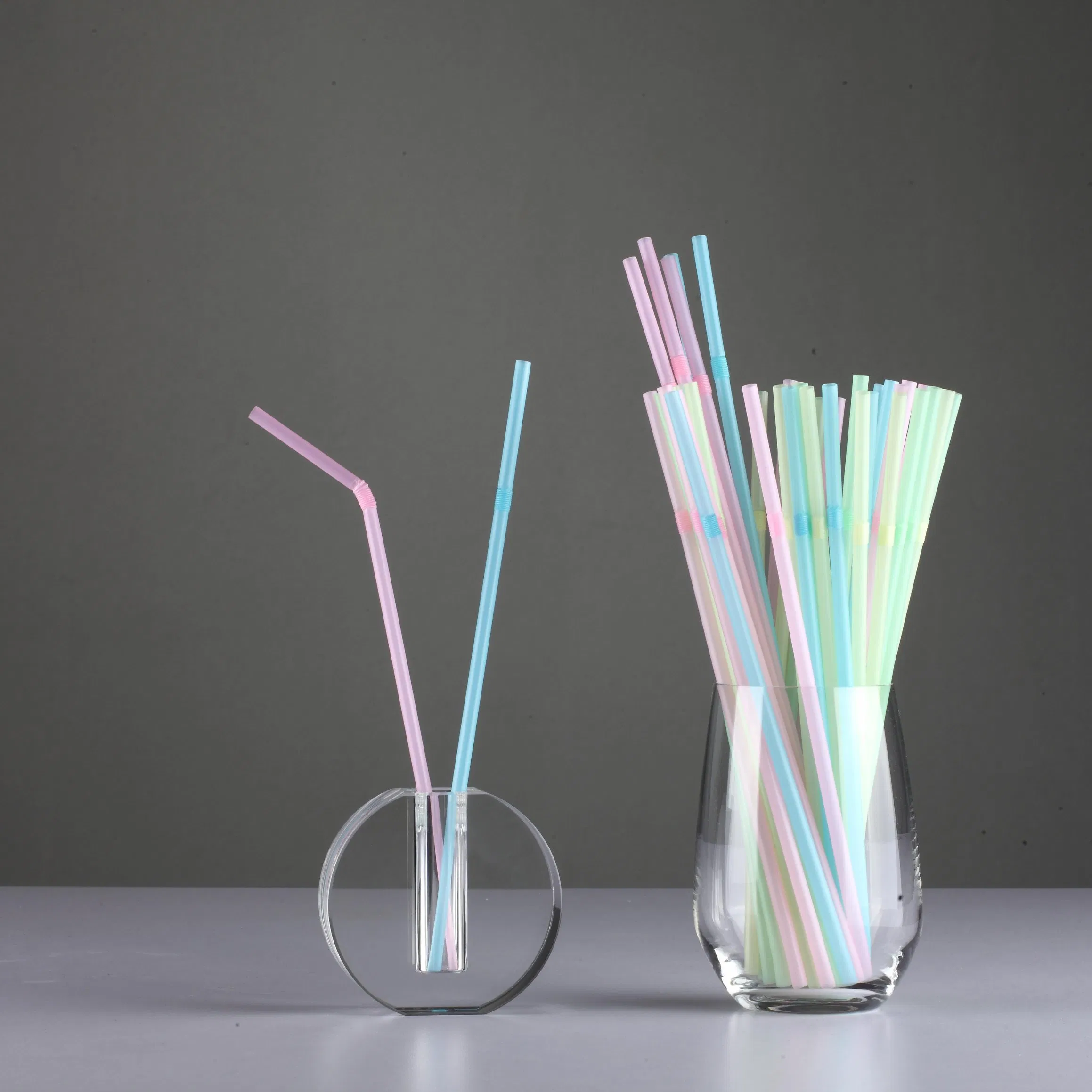 Biodegradable Compostable Eco-Friendly Disposable PLA Flexible Drinking Straws