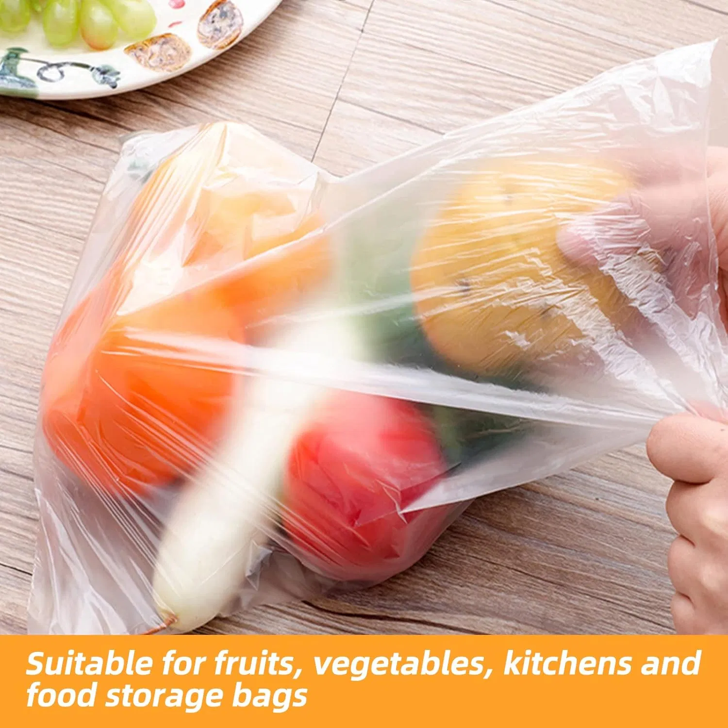 Commercial Clear Plastic Food Bags Heat Sealable & Durable