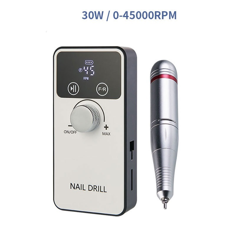 Custom Logo Rechargeable Battery Brushless Electric Nail Drill Machine 45000rpm