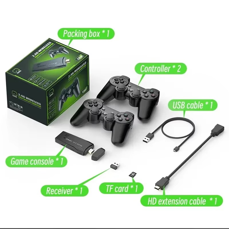 New Lite M8 Game Stick TV Retro Game Console with Wireless Controller