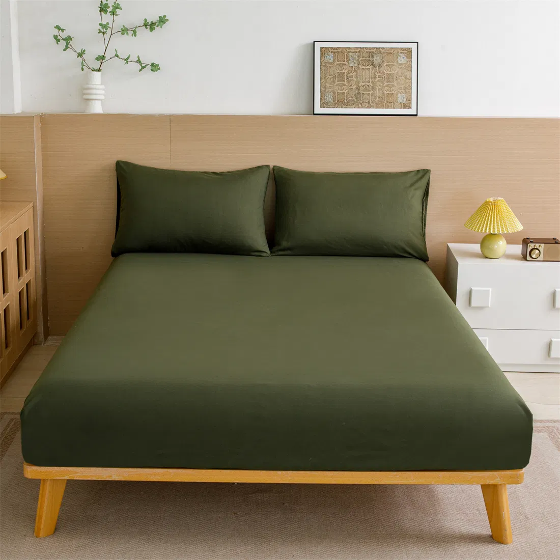 Solid Color Single Hat Pillowcase Home Textile Bedding Mattress Dust Cover