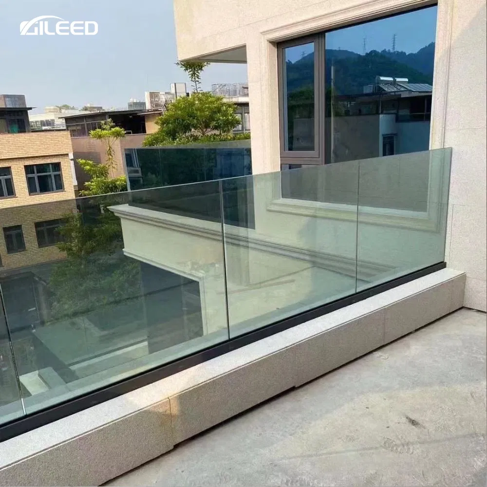 Balustrade Handrails Profile Tempered Glass Balcony Aluminum U Channel Stairs Baluster