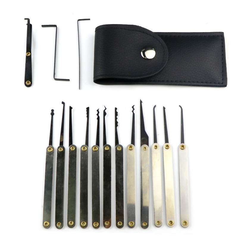 15 Pieces Set Lock Pin Transparent Practice Pick Lock Locksmith Tool