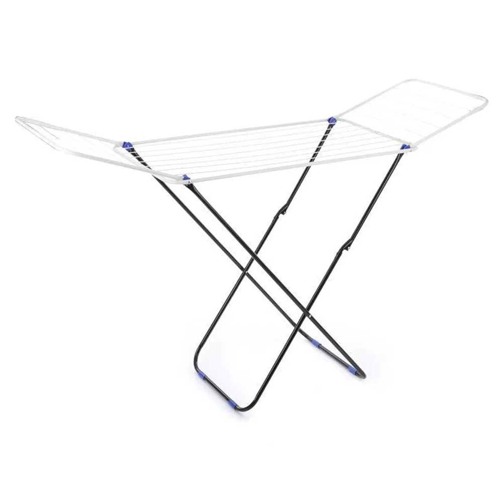 Best Seller Metal Clothes Laundry Drying Racks in Blue/Red/Black/White/Grey with Foldable Design and Waterproof&Rustproof Coating for Home/Yard/Balcony/Hotel