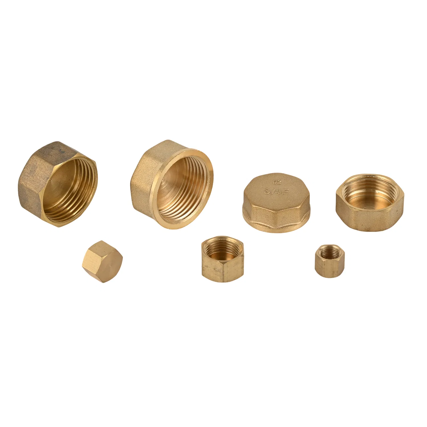 Brass Pipe Fitting Hex Female Thread Plug Ending Cap Nut for Garden Outdoor Water Nozzle