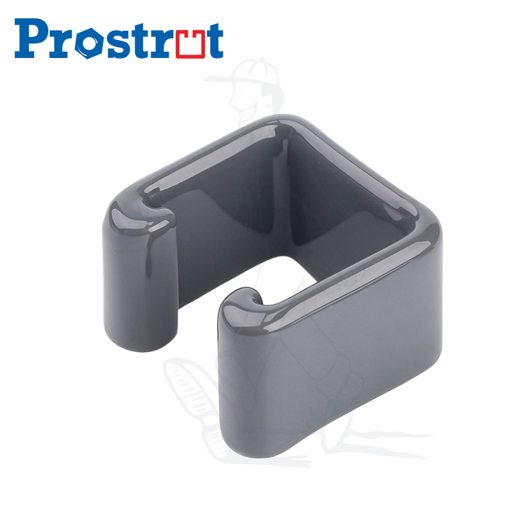 Strut Channel Gret Color Open Type End Cap PVC Cap