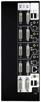 4-портовый KVM-коммутатор USB 3.0 с тройным дисплеем 4K