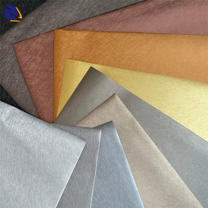 Plain Metallic Matte Finish PVC Decorative Film for Wall Panel Luxury Metalized PVC Film for Interior Decoration