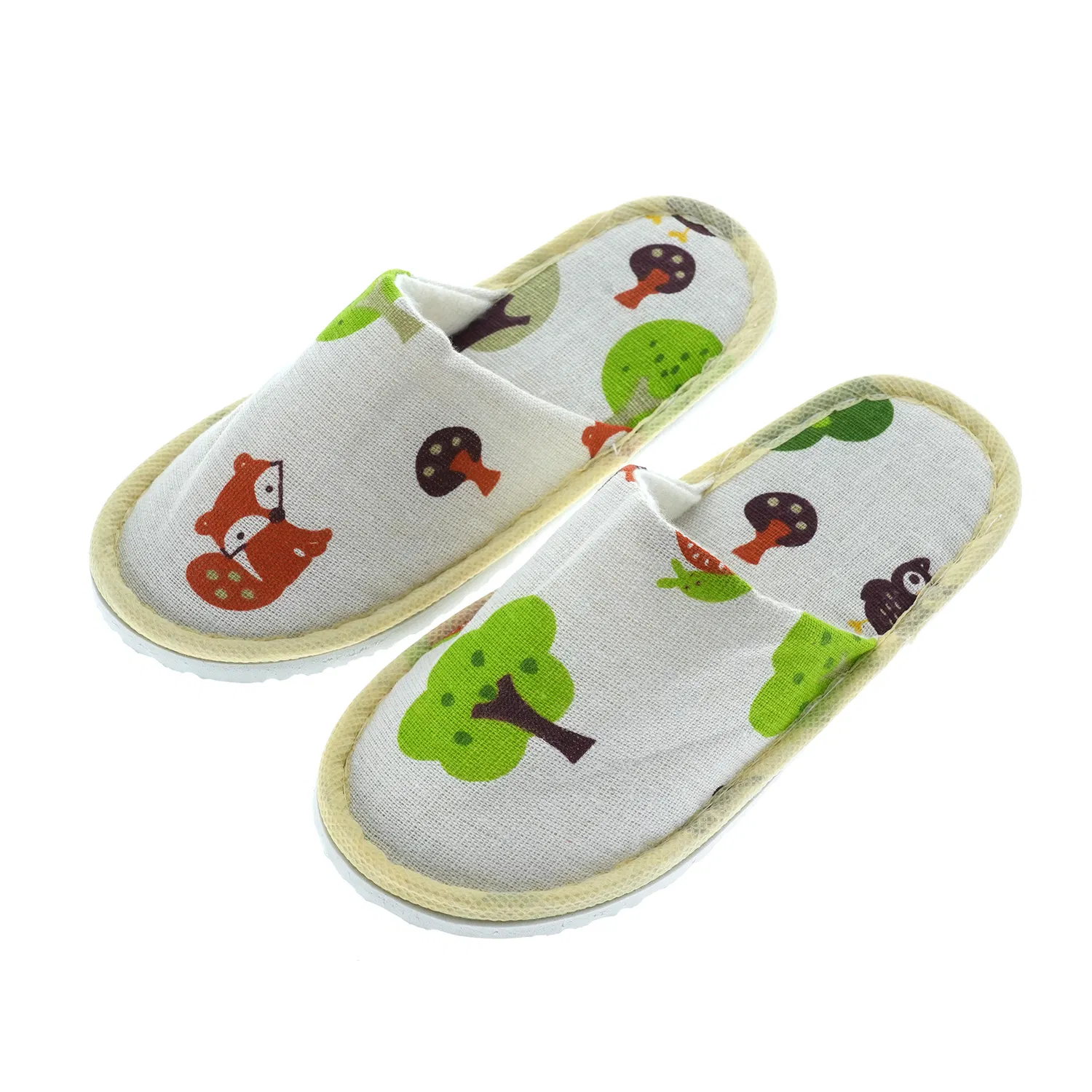 Travel SPA Home Shoes Cosmetic Printing Hotel Disposable Slippers for Children