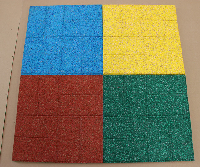Protective Resilient Rubber Tiles for Outdoor Playground Garden Park Pathway Flooring