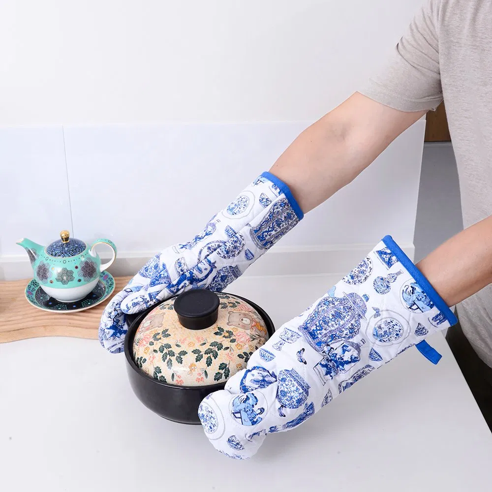 Cotton Oven Mitt for Heat-Resistant Cotton Kitchen in Chinese Factories