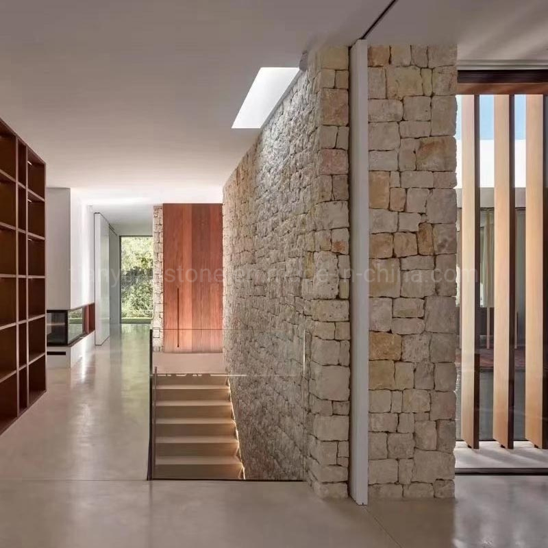 Cheap Yellow Beige Limestone Tile for Outside Wall Cladding