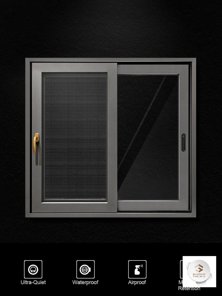 Yimu Wholesale Aluminum Profile Double Glazed Sliding Windows with Lock