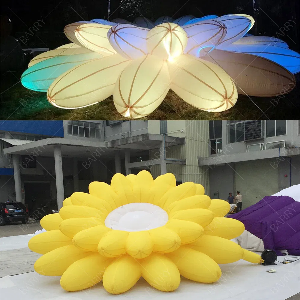 Large Event Chrysanthemum Advertising Inflatable with Lights for Party