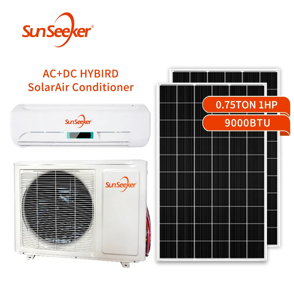 1HP 750W 9000ton AC DC Hybrid on Grid Solar Air Conditioner System for Household Use