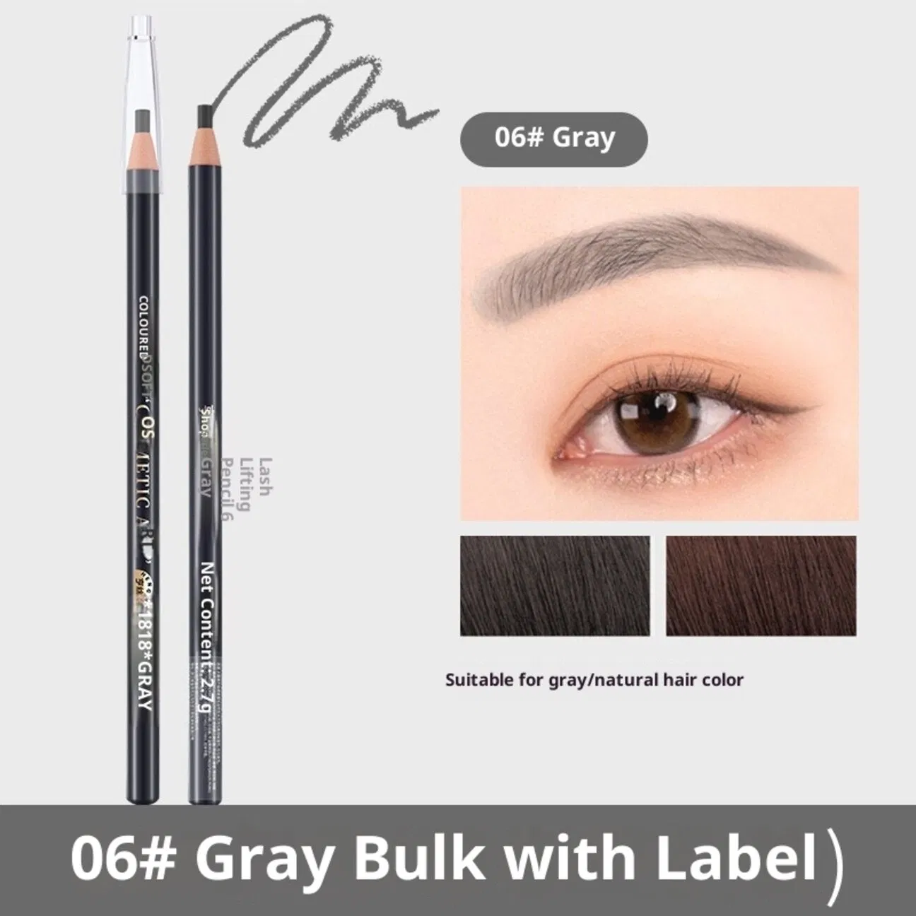 Dual Function Eyebrow Pencil with Defining End and Soft Blending Spoolie