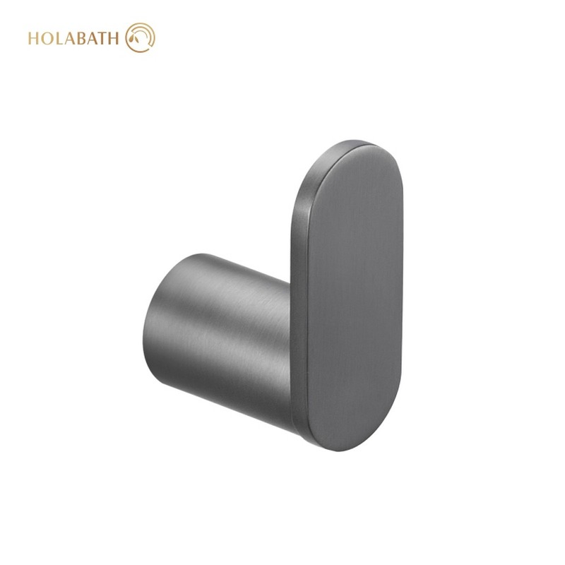 Textured Grip Towel Hook Stainless Steel Non-Slip Bathroom Wall Accessory Rust Resistant