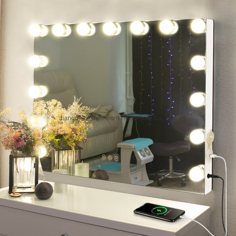 15 Light Bulbs Hollywood Mirror Three Lighting Tones
