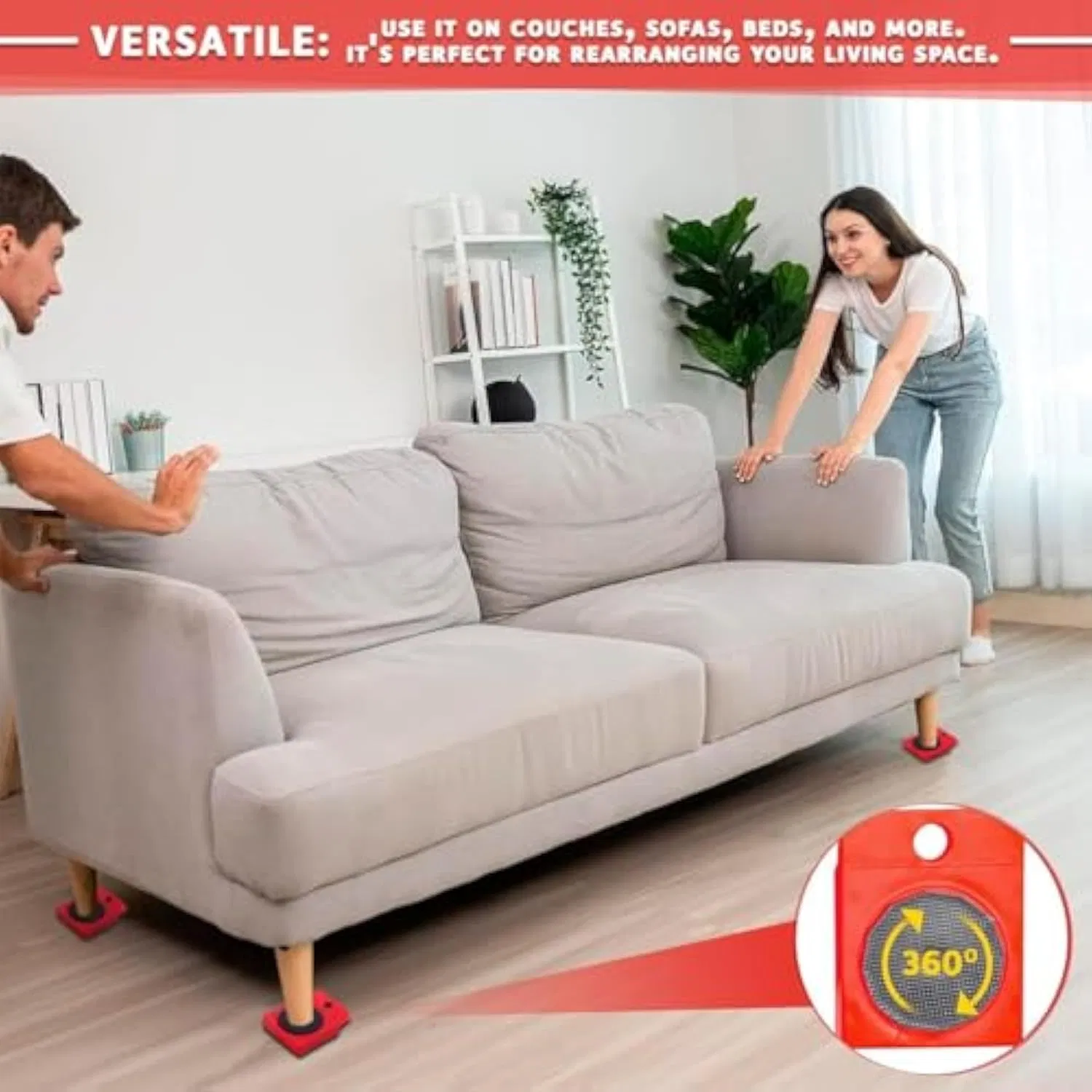 Heavy-Duty Appliance Mover Leverage Tool Set, Furniture Lifter & Transport Shifter with 330lbs Load Capacity