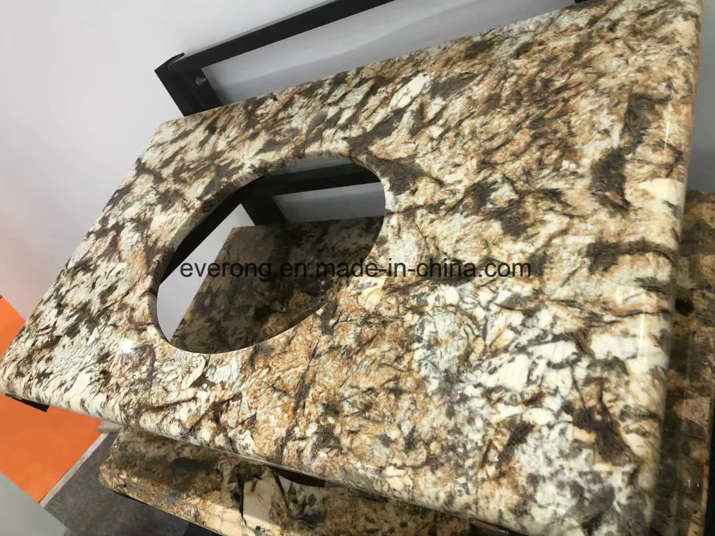 High Polish Natural Solid Surface Kitchen Countertop