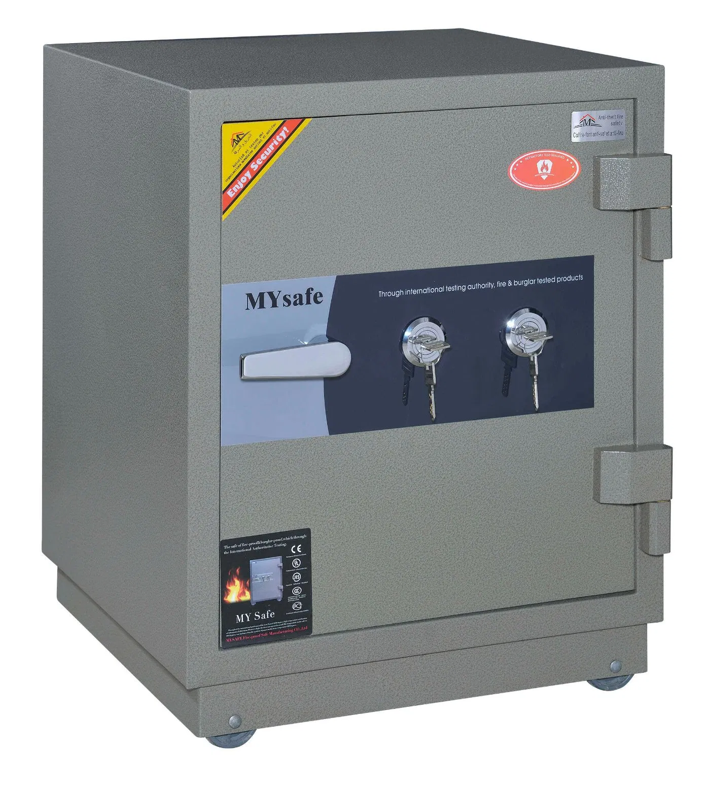 High-Security Fireproof Metal Safe with Digital Lock & Fingerprint