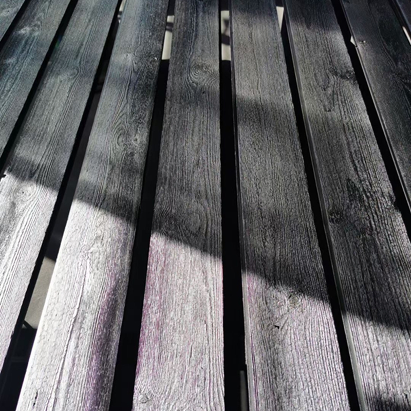Grey Color Modern Embossed Brushed Pattern Yakisugi Shou Sugi Ban Charred Wall Panels Facade