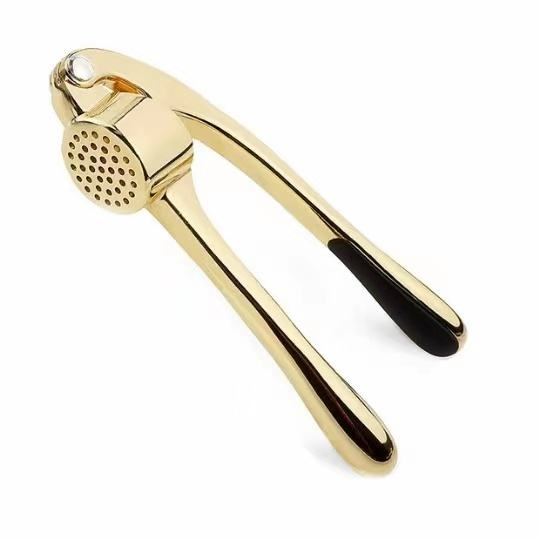 Professional Kitchen Gadgets Handheld Squeezer Zinc Alloy Pressed Garlic Chopper Manual Stainless Steel Garlic Press