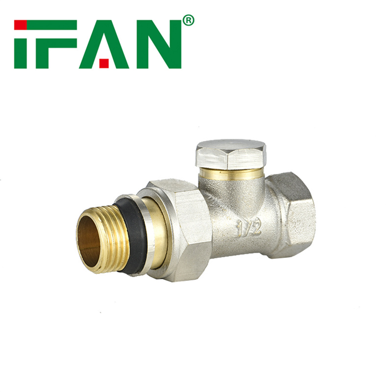 Ifan ISO15875 Brass Radiator Valve 1/2"-3/4'' OEM Brass Straight Return Radiator Valves