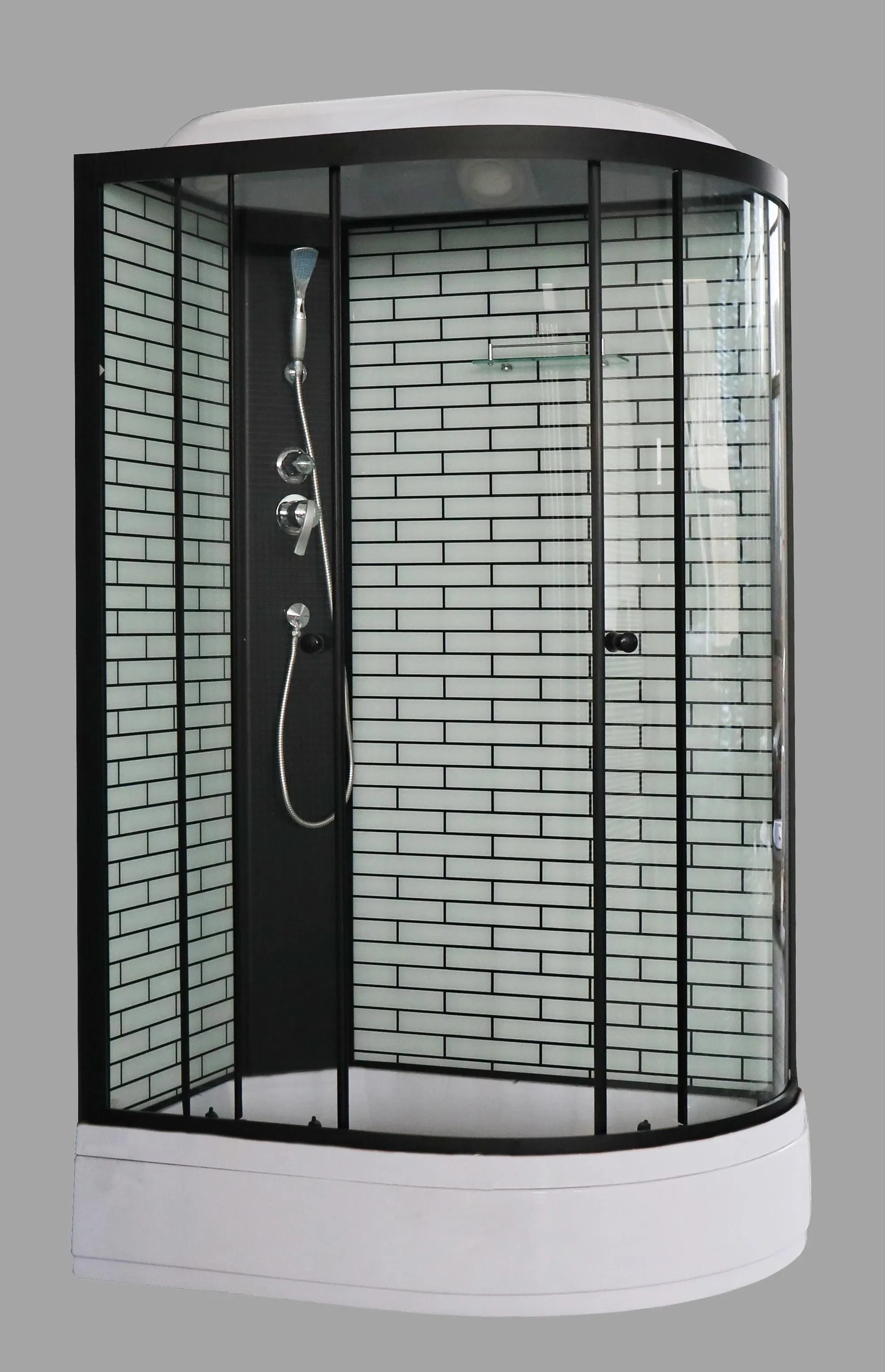 26cm Medium High Tray Shower Room with Mosaic Glass