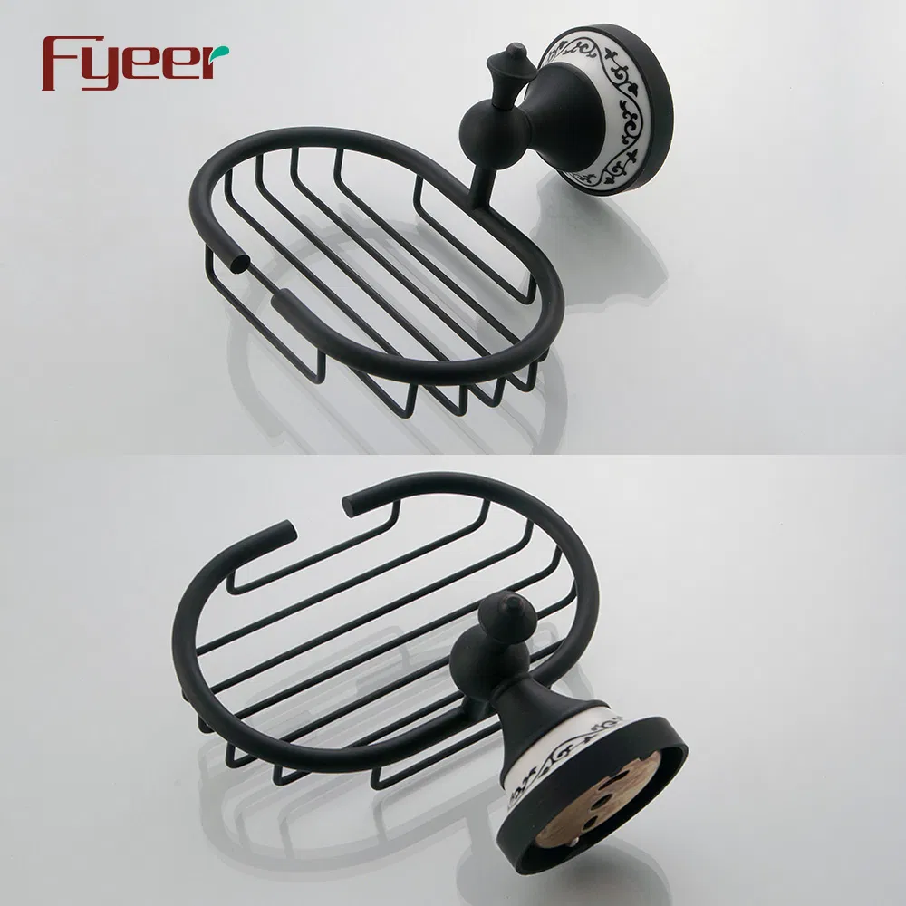 Мыльница настенная Fyeer Classic Black, латунь