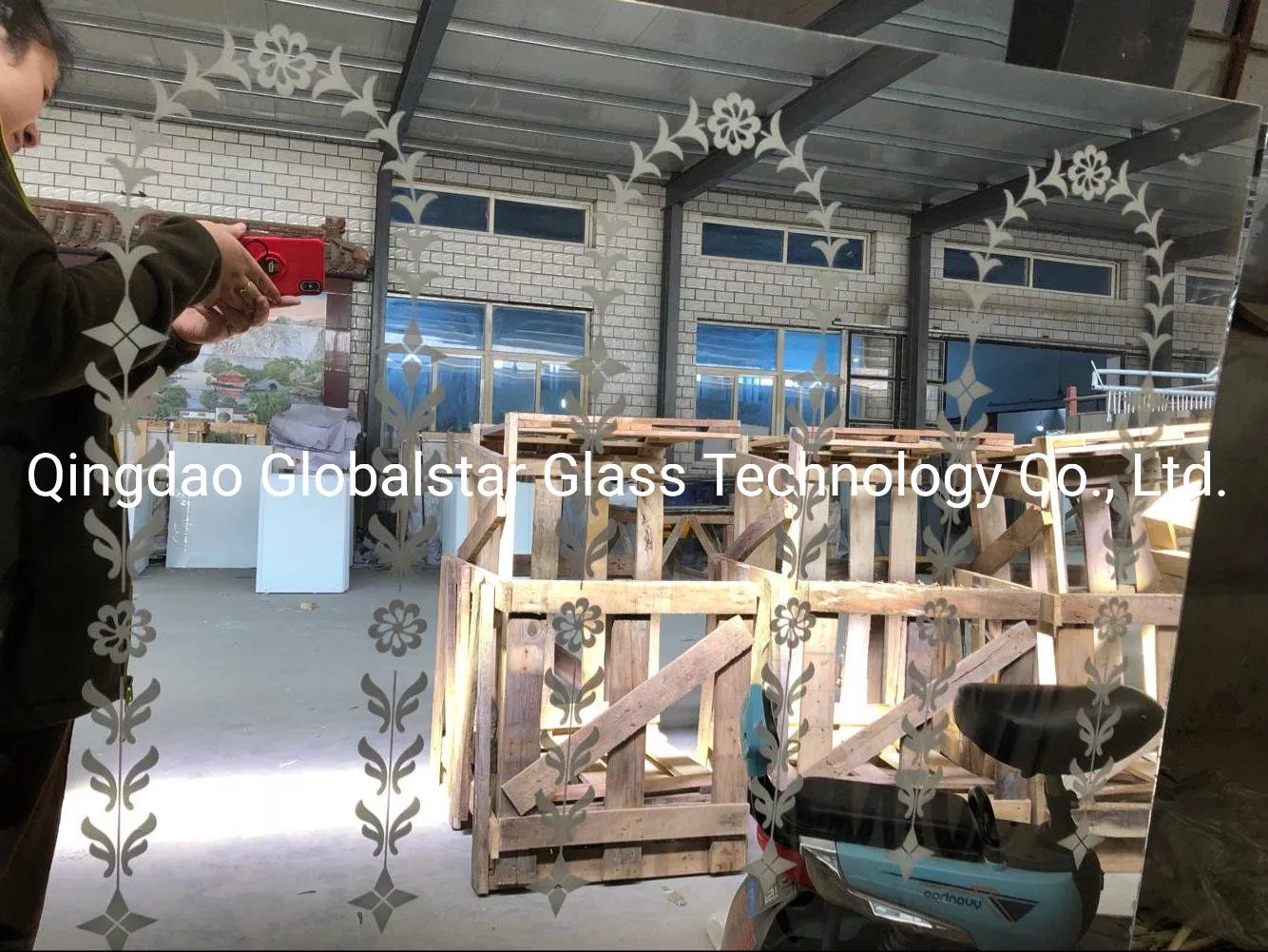 1.5mm 1.8mm 2mm 2.7mm 3mm Flower Printed Mirror/Sheet Glass Mirror/Aluminum Mirror/Mirror Glass/Flower Mirror/Silver Mirror for Home Decoration