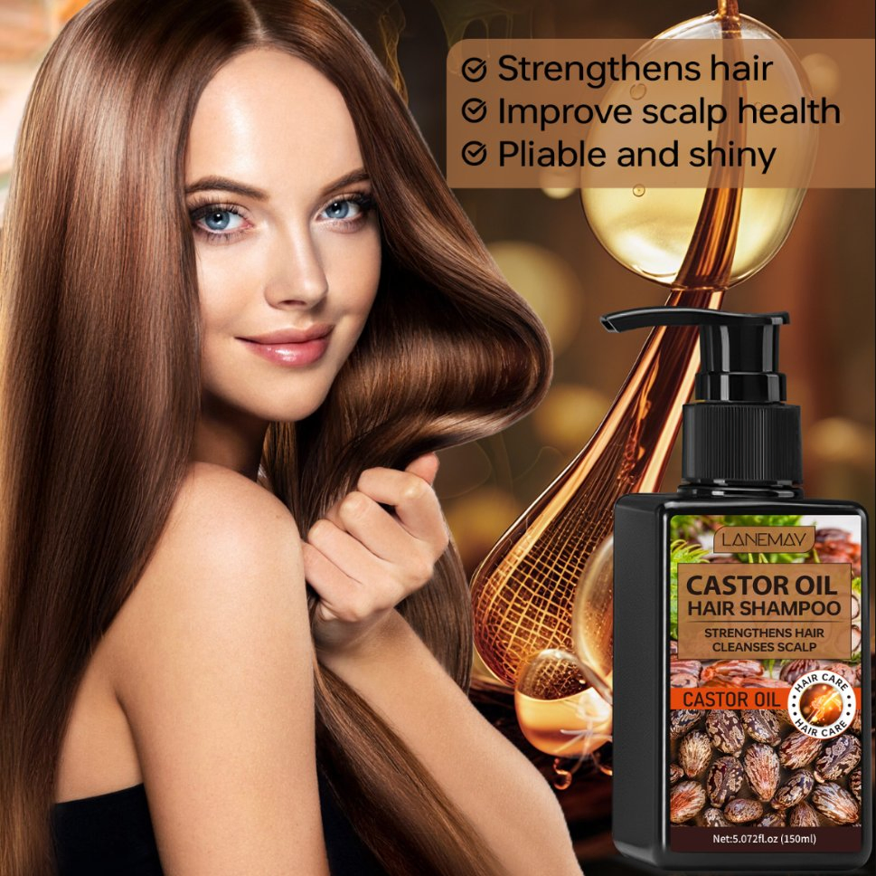 Online Wholesale and Retail Herbal Anti Hair Loss Shampoo Hair Care Castor Oil Anti Hair Loss Shampoo Hair Growth Regrowth Hair Care Treatment Hair Shampoo