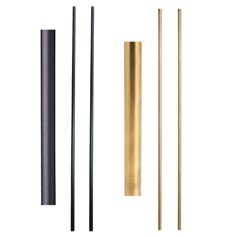 Wrought Iron Powder Coated 5/8" Round Straight Hollow Baluster