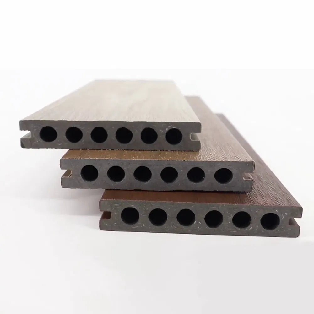 Anti UV 3D Embossed Composite Tile Flooring Moisture Proof Waterproof Fireproof WPC Decking