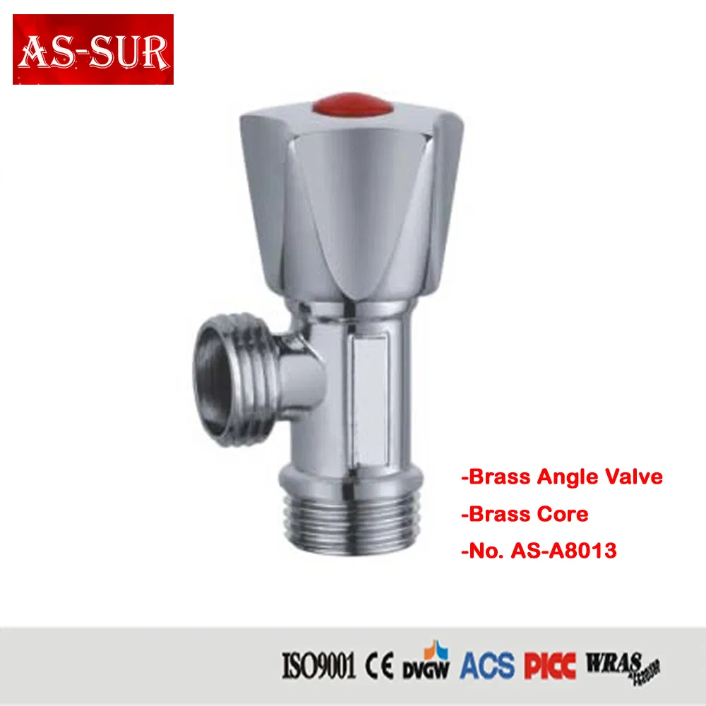 Dn15-20 Chrome Plated 90 Degree Brass Angle Valve A9001