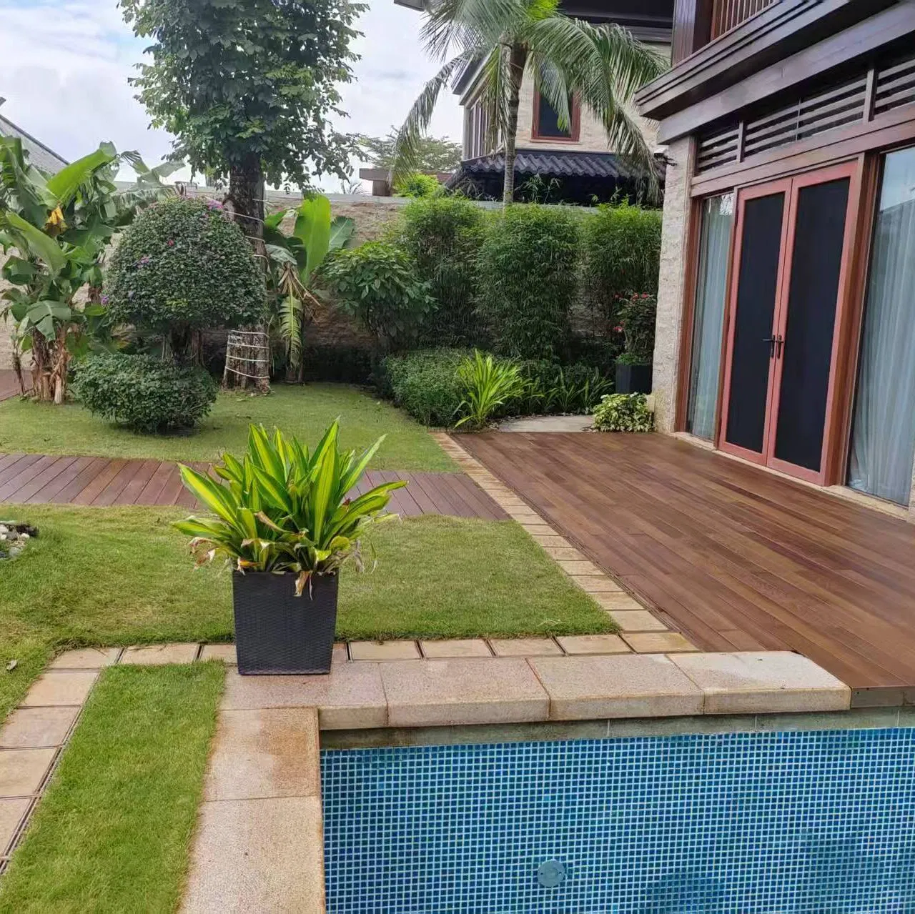 Hot-Sale Garden Porch Balcony Oudoor Thermo Ash Wood Decking