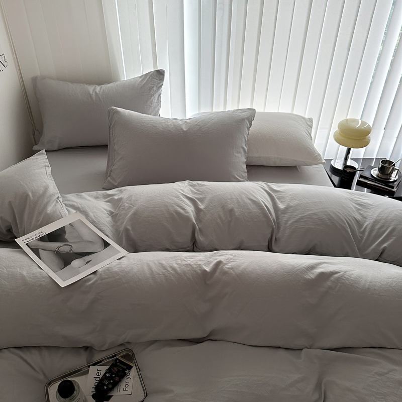 Washed Cotton Comforter Bed Sheet China Home Bedding Set