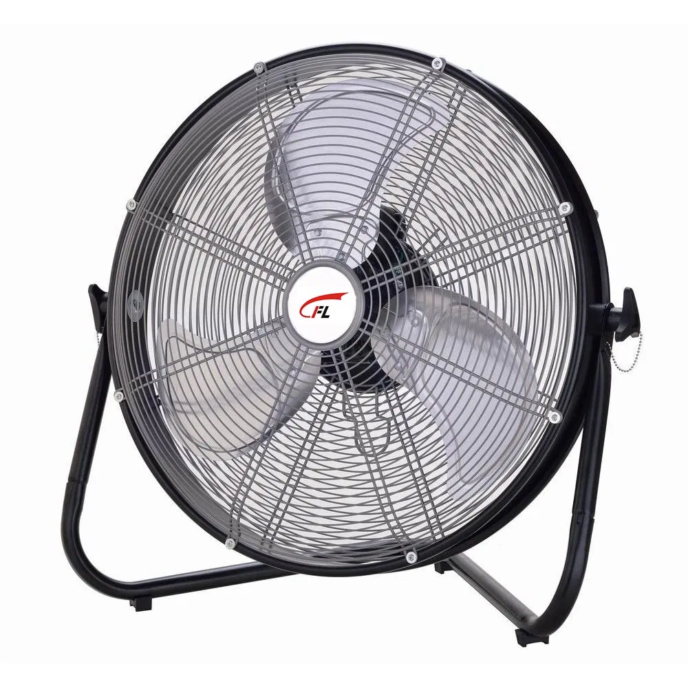 High Velocity Floor Fan Has a Powerful 120W Motor and a Large 20inch (50 cm) Fan Head