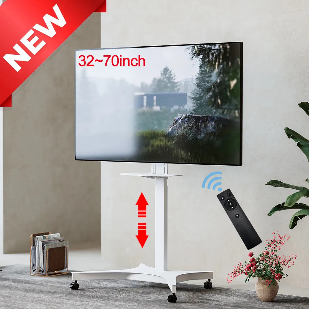 Electric TV Stand Cart with Heavy-Duty Mount Bracket for 32-70 Inch Tvs