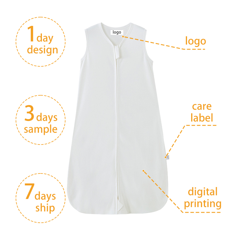 Bamboo Cotton Baby Clothes Tog 0.5-2.5 Newborn Sleep Sack Breathable Zipper Cute Printed & Solid Color Baby Sleeping Bag Baby Products