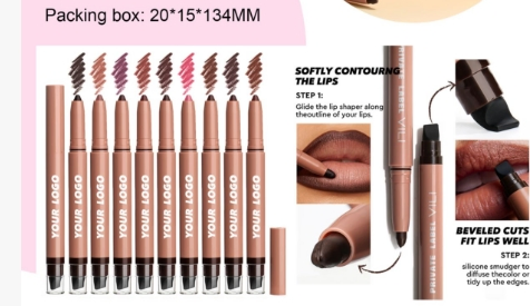 New Matte Lipliner Waterproof Long Lasting Custom Logo Twist up High Pigment Creamy Matte Lip Liner