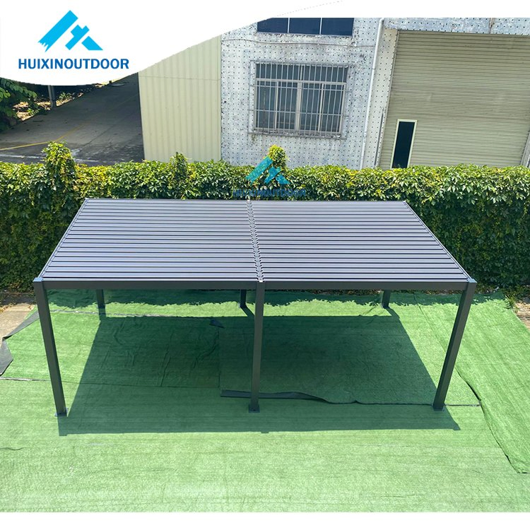 Retractable Roof Bioclimatic Motorized Pergola Aluminium Outdoor