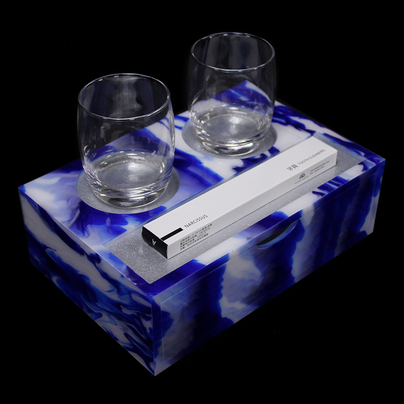 Service Holding Cup/Amenities Tray Guest Room Tabletop Organizer Hotel Collecting Amenity Tray