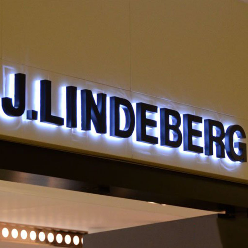 Backlit Commercial Business Reception LED Signs Metal Logo Channel Letters