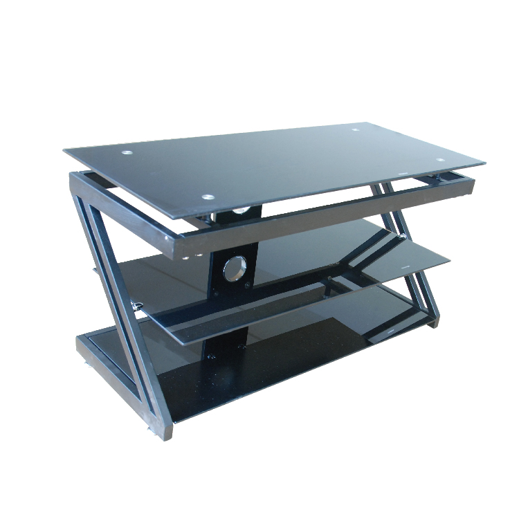 Glass TV Stand for 32 to 50 Inch with Wheels