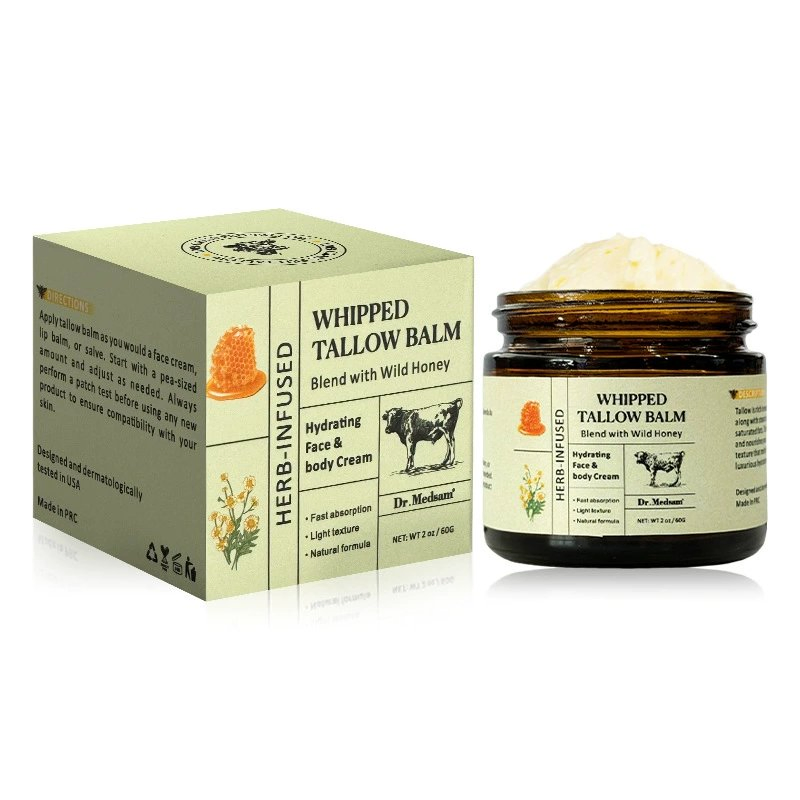 100% Raw Beeswax Balm Beef Honey Tallow Face Cream