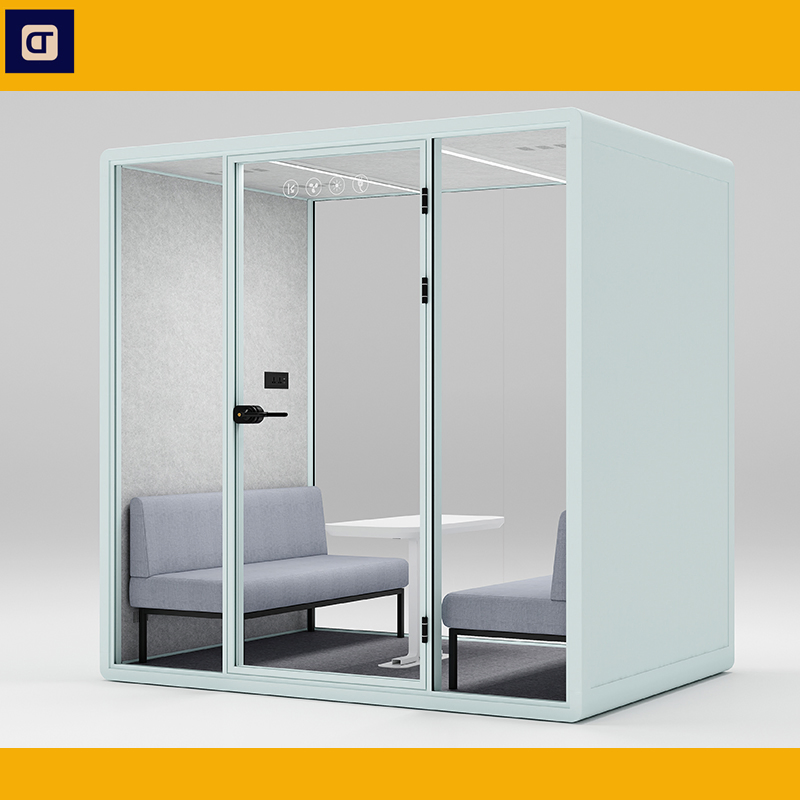Private Glass Workspace Meeting Booth Soundproof Office Pods