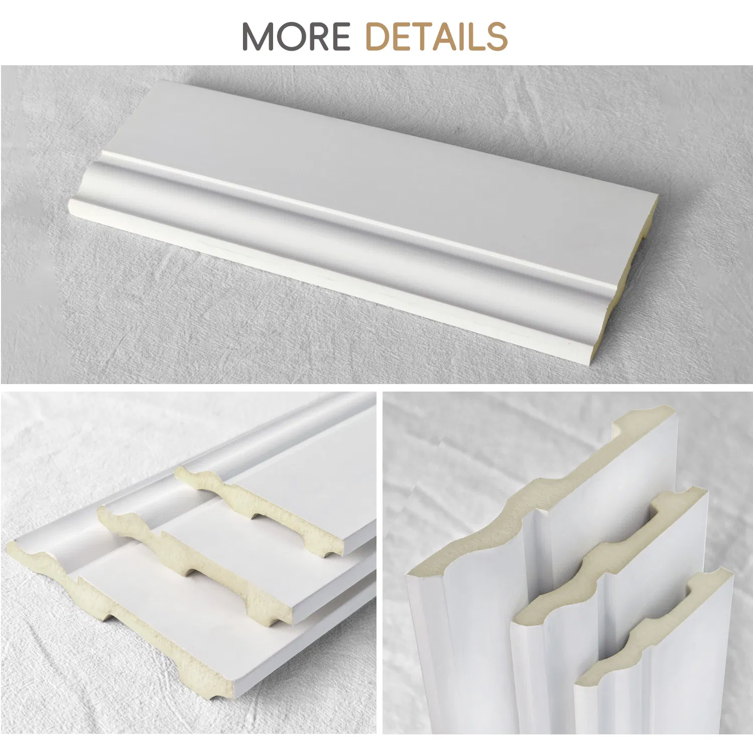Auuan Good Quality Flat Baseboard Vinyl Simple Skirting Board