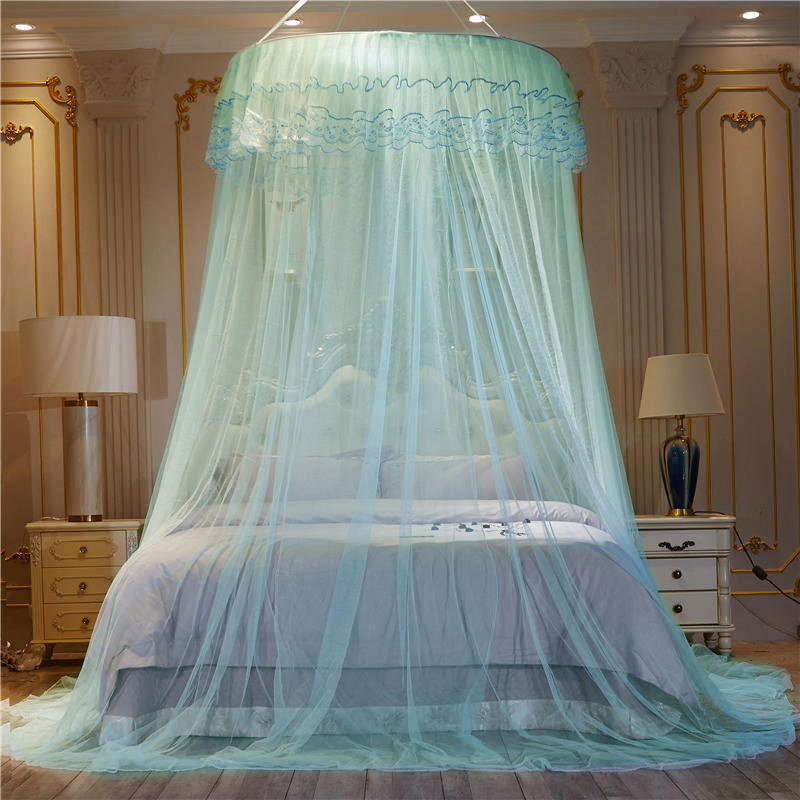 Home Bed Net Simple Romantic Style Round Top Summer Mosquito Net