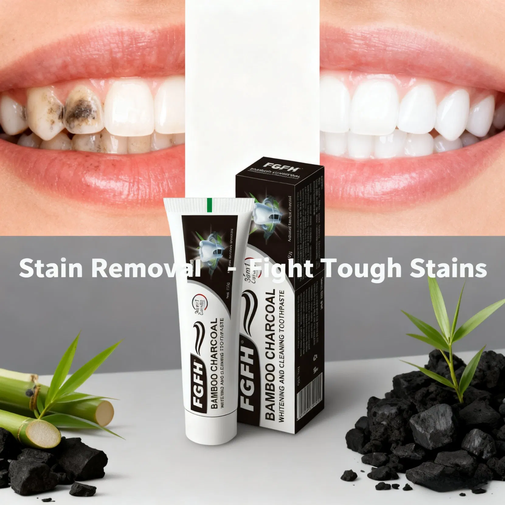 Whitening Herbal Toothpaste Bamboo Charcoal Refreshing Brightening Home Use Toothpaste
